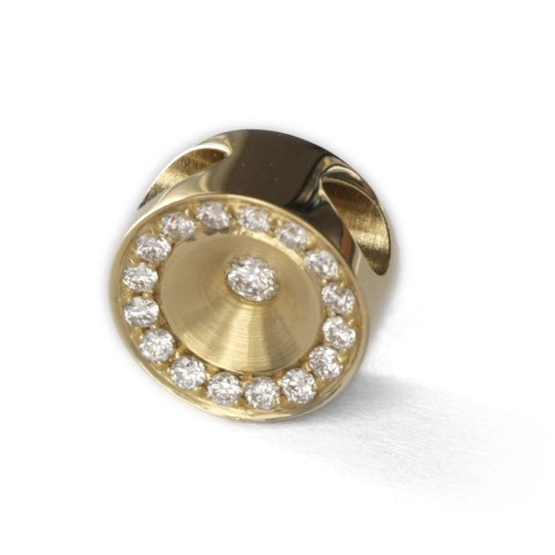 Halsschmuck Ref.-Nr.: CA06DD 750/- Gold 1 Diamant Top Wesselton sehr kleine Einschl&uuml;sse Brillantschliff 0.05ct. 16 Diamant Top Wesselton sehr kleine Einschl&uuml;sse Brillantschliff 0.08ct. 