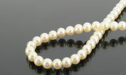 Halsschmuck Ref.-Nr.: 4620285 1 S&uuml;&szlig;wasser Zuchtperle 6,5-7,0 mm Wei&szlig; Rund 