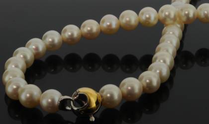 Halsschmuck Ref.-Nr.: 4801198 925/- Silber 55 S&uuml;&szlig;wasser Zuchtperle 8,0 bis 8,5 mm Wei&szlig; Rund 