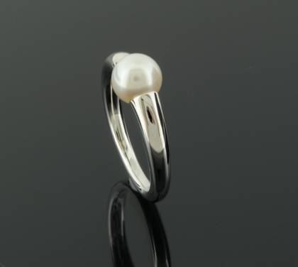 Ringe Ref.-Nr.: 6678370 585/- Gold 1 S&uuml;&szlig;wasser Zuchtperle 7,0-7,5 mm Wei&szlig; Rund Ringgr&ouml;&szlig;e 52