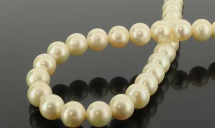 Halsschmuck Ref.-Nr.: 4625441 51 S&uuml;&szlig;wasser Zuchtperle 8,0 bis 8,5 mm Wei&szlig; Oval 