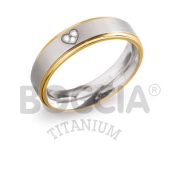 Boccia Schmuck RING TI BICO SAT/ GP POL 3 BR. 0,015 Handschmuck Ref.-Nr.: 0134-0656