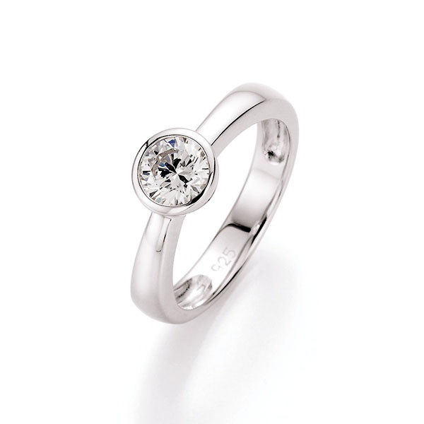 Schmuckkollektion Kriegbaum Handschmuck Ref.-Nr.: 93007893540 925/- Silber, wei&szlig; 1 Zirkonia  Wei&szlig; Unbekannt/ Nicht Definierbar Brillantschliff  Ringgr&ouml;&szlig;e 54