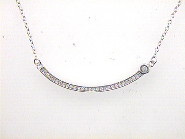 Max Fr&ouml;hlich Halsschmuck Ref.-Nr.: 496/172694/43 925/- Silber, wei&szlig; Zirkonia  Wei&szlig;  L&auml;nge 40+3cm