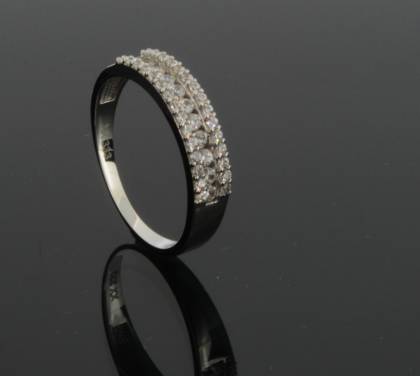 Ringe Ref.-Nr.: 674968053 333/- Gold, wei&szlig; 41 Zirkonia  Wei&szlig; Brillantschliff  Ringgr&ouml;&szlig;e 53