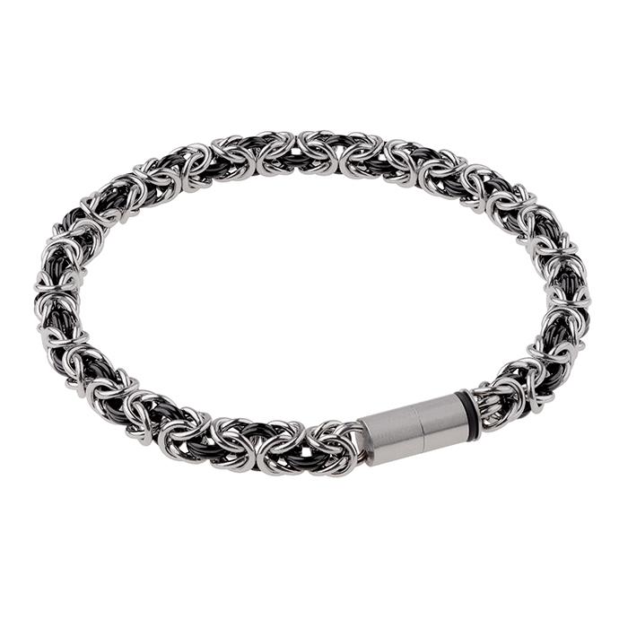 Ernstes Design Armband Ref.-Nr.: A527.20 Edelstahl Kunststoff, schwarz