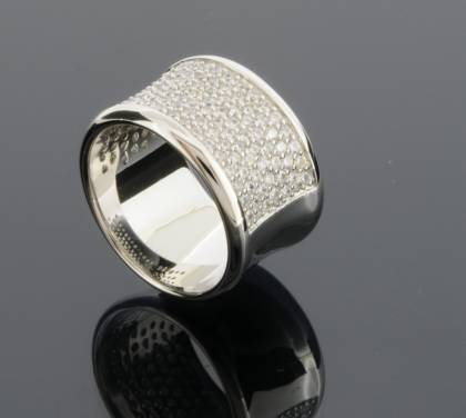 Wilhelm M&uuml;ller Handschmuck Ref.-Nr.: 745676056 925/- Silber, wei&szlig; 136 Zirkonia  Wei&szlig;  Ringgr&ouml;&szlig;e 56