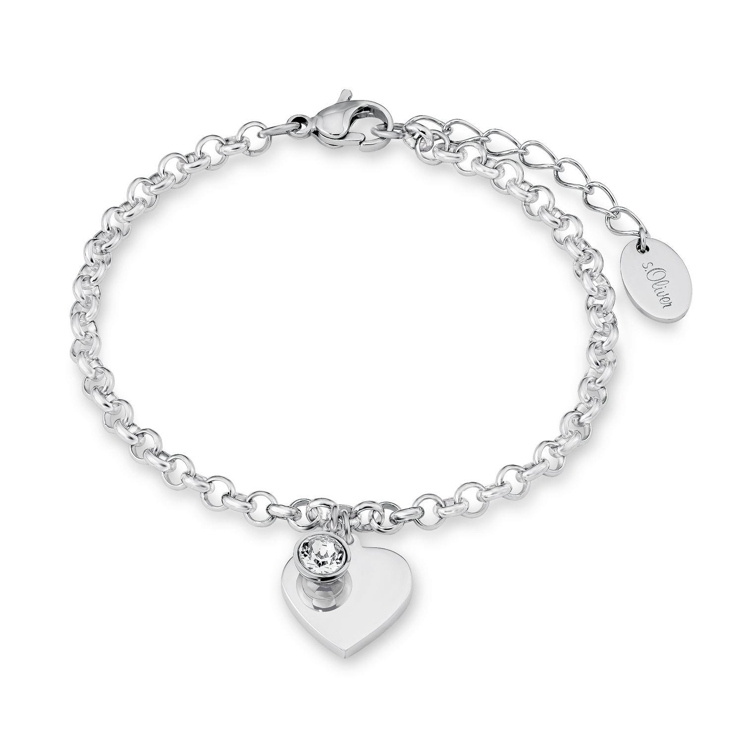 S. Oliver s.Oliver Armschmuck Ref.-Nr.: 9023998 EST/- Stahl, wei&szlig; L&auml;nge 17+3cm