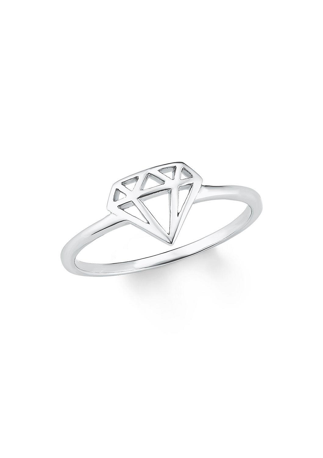S. Oliver SO PURE Handschmuck Ref.-Nr.: 2021823 925/- Silber, wei&szlig; Ringgr&ouml;&szlig;e 54
