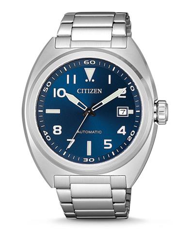 Citizen Herrenuhren Ziffernblatt: Blau Index  EST/- Stahl Gliederband Automatik 100 Meter Ref.-Nr.: NJ0100-89L Ind.-Nr: 8210-S117348