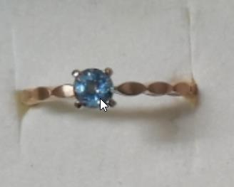Saint Maurice Handschmuck Ref.-Nr.: 4203331-0 585/- Gold, Ros&eacute; 1 Topas blau Brillantschliff  Ringgr&ouml;&szlig;e 52