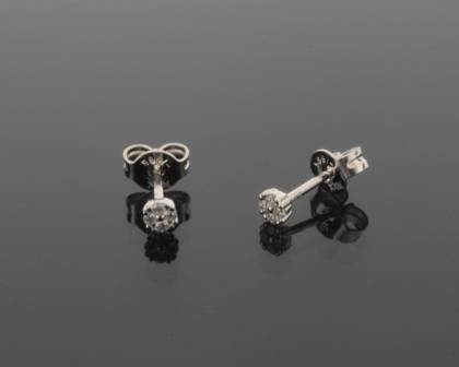Wilhelm M&uuml;ller Kopf.-und Ohrschmuck Ref.-Nr.: 297641019 585/- Gold, wei&szlig; 8 Diamant Wei&szlig; kleine Einschl&uuml;sse Brillantschliff 0,08ct. 