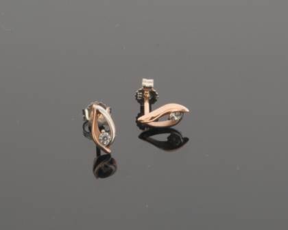 Wilhelm M&uuml;ller Kopf.-und Ohrschmuck Ref.-Nr.: 705816019 333/- Gold, rot 2 Zirkonia  Wei&szlig; 