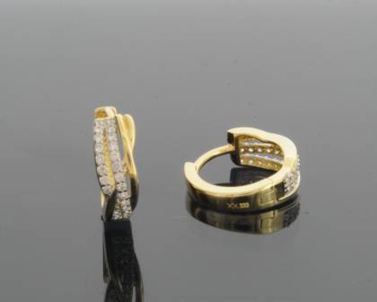 Ohrschmuck Ref.-Nr.: 709194019 333/- Gold, gelb 50 Zirkonia  Wei&szlig; 