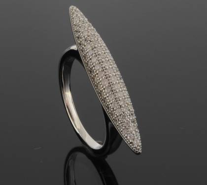 Wilhelm M&uuml;ller Handschmuck Ref.-Nr.: 746240054 925/- Silber, Rhodiniert 83 Zirkonia  Wei&szlig;  Ringgr&ouml;&szlig;e 54