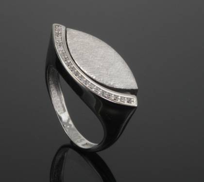 Wilhelm M&uuml;ller Handschmuck Ref.-Nr.: 746249058 925/- Silber, Rhodiniert 19 Zirkonia  Wei&szlig;  Ringgr&ouml;&szlig;e 58