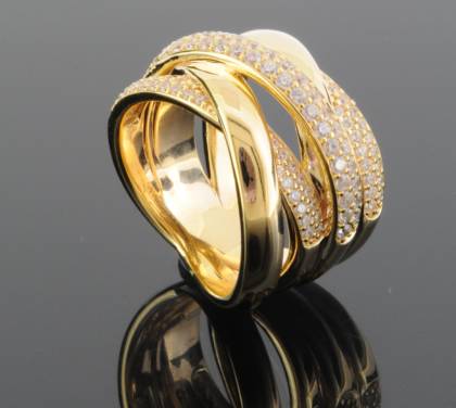Ring Ref.-Nr.: 746295054 925/- Silber, Ros&eacute; 106 Zirkonia  Wei&szlig;  Ringgr&ouml;&szlig;e 54