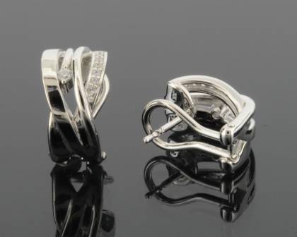 Ohrschmuck Ref.-Nr.: 742544019 925/- Silber, Rhodiniert Zirkonia  Wei&szlig; 