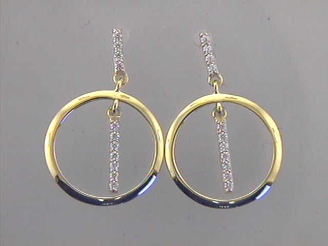 Max Fr&ouml;hlich Kopf.-und Ohrschmuck Ref.-Nr.: 19-245 333/- Gold, gelb Zirkonia  Wei&szlig; 
