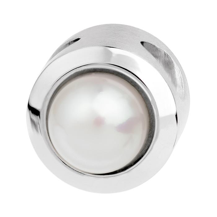 Ernstes Design Anh&auml;nger Ref.-Nr.: AN833 Edelstahl, Silber 1 S&uuml;&szlig;wasser Zuchtperle