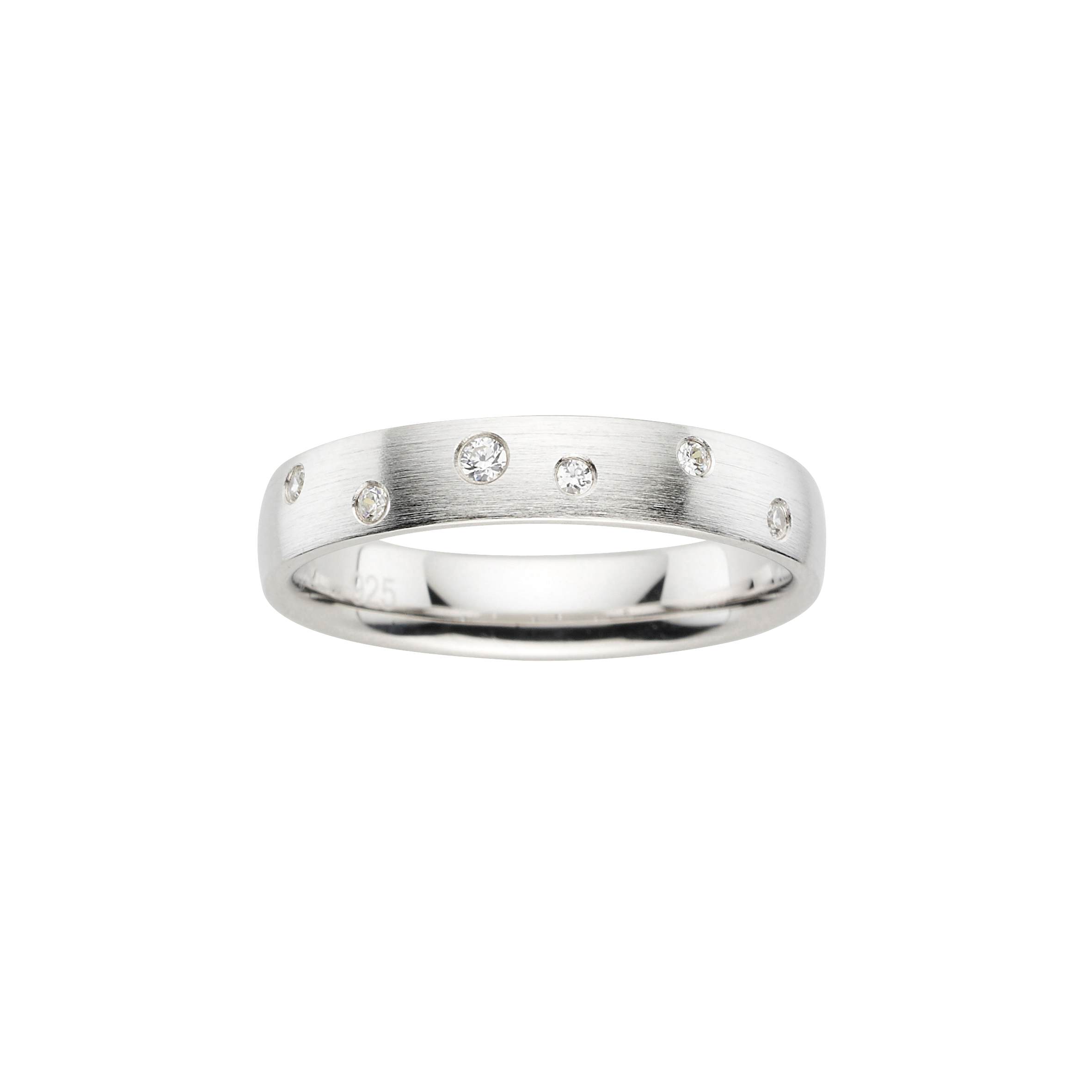 Engelkemper Ringe Ref.-Nr.: BFR99106 925/- Silber, Rhodiniert Zirkonia  Wei&szlig;  Ringgr&ouml;&szlig;e 54 Individual-Nr. BFR99106
