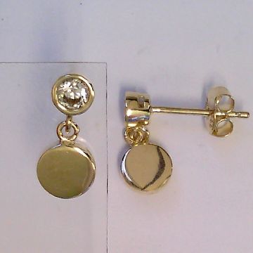 Engelkemper Kopf.-und Ohrschmuck Ref.-Nr.: 6-207124-001 333/- Gold, gelb 2 Zirkonia  Wei&szlig;  Individual-Nr. F9-3480