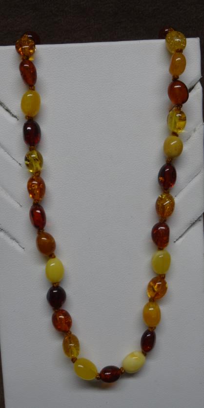 Herrling Bernsteinschmuck Halsschmuck Ref.-Nr.: M-22593 925/- Silber, gold 61 Bernstein braun 