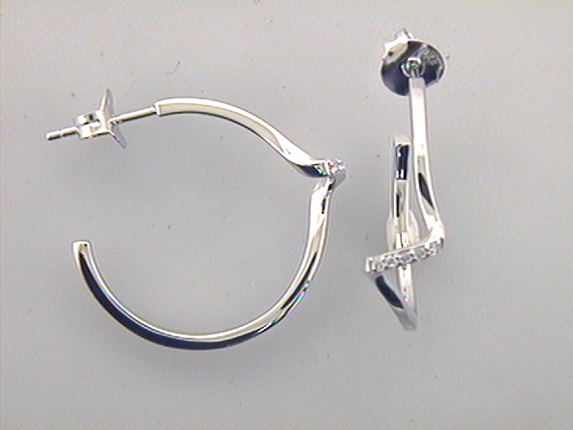Max Fr&ouml;hlich Kopf.-und Ohrschmuck Ref.-Nr.: 507/178017 925/- Silber, Rhodiniert Zirkonia  Wei&szlig; 