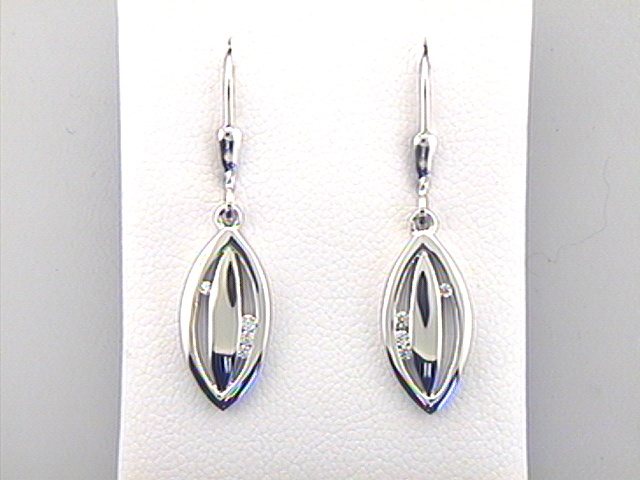 Max Fr&ouml;hlich Kopf.-und Ohrschmuck Ref.-Nr.: 476/176978 925/- Silber, Rhodiniert Zirkonia  Wei&szlig; 
