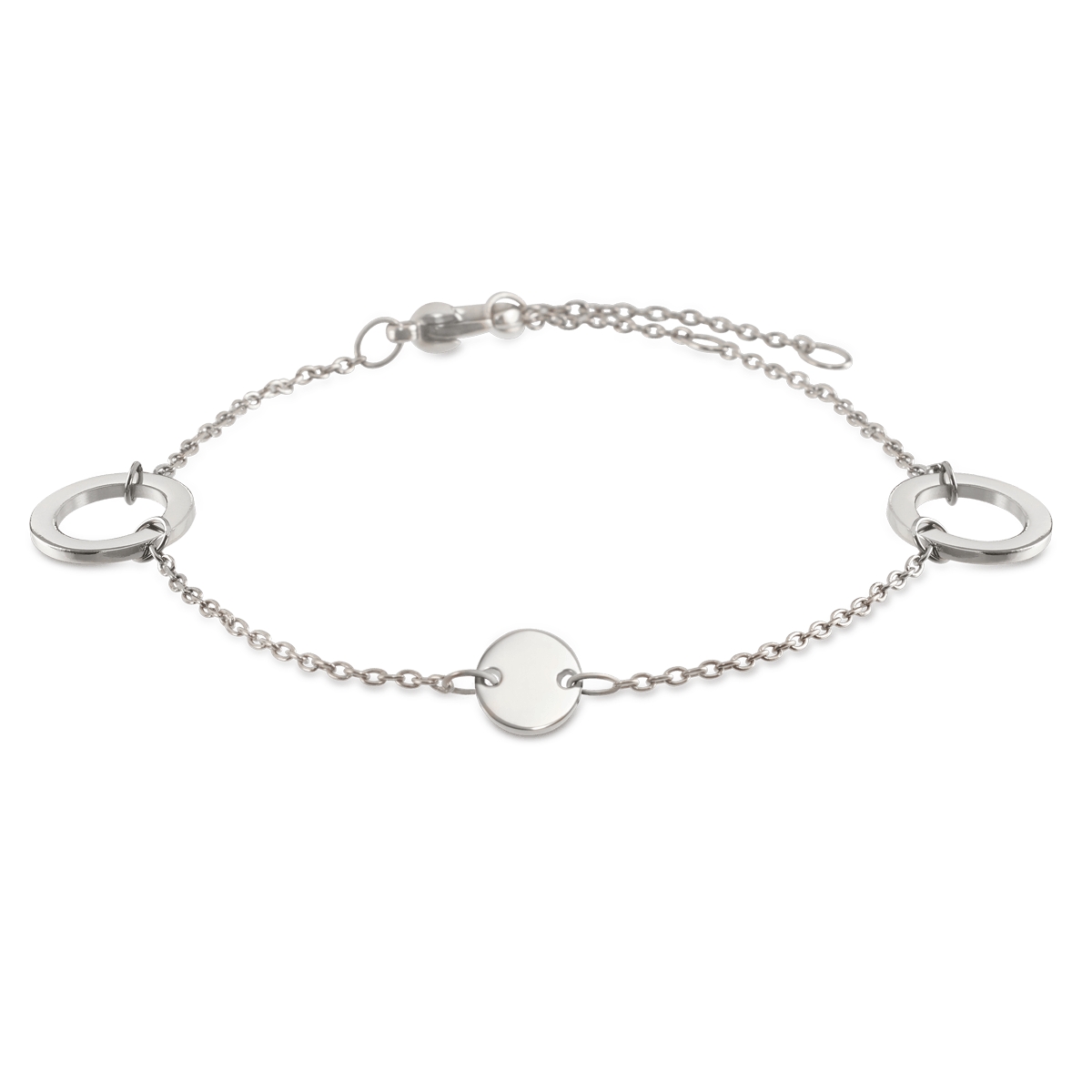 Boccia Armschmuck Ref.-Nr.: 03030-01 TITAN/- Titan, wei&szlig; L&auml;nge 21cm
