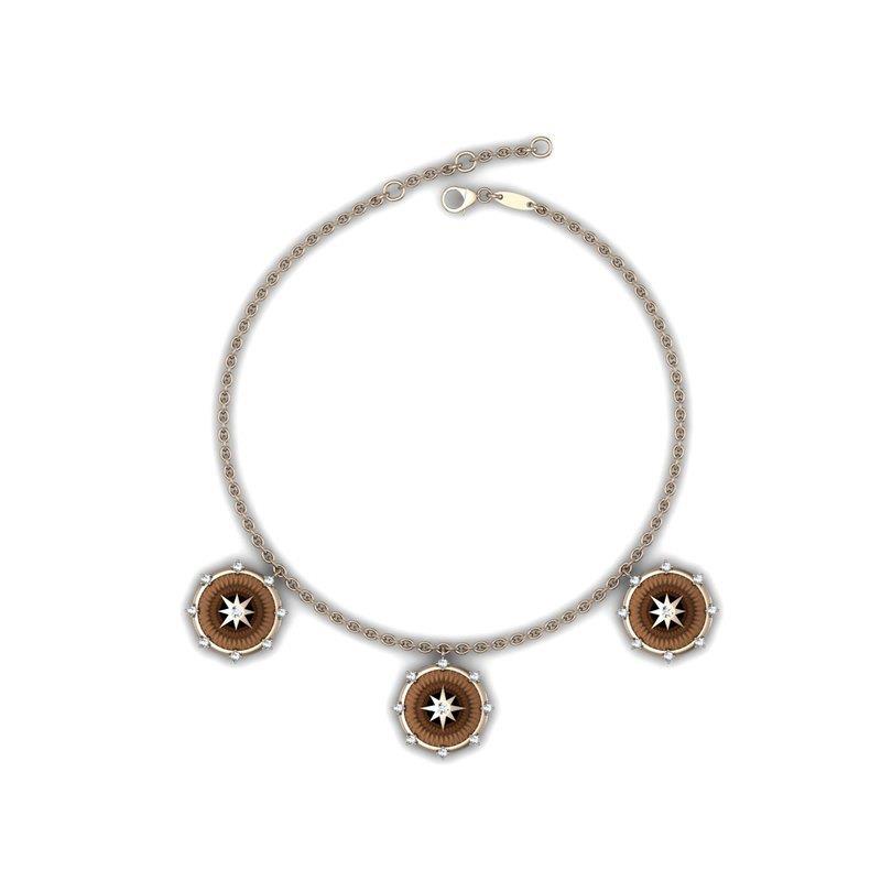 Traumwerk Armschmuck Ref.-Nr.: TA076-G 925/- Silber, gold Zirkonia  Wei&szlig;  L&auml;nge 18cm
