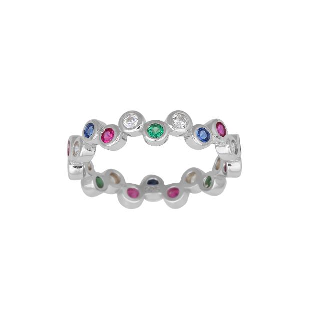 Nordahl Joanli Nor Ringe Ref.-Nr.: 145097-3 925/- Silber, gelb Zirkonia  Bunt  Individual-Nr. 145 097-3