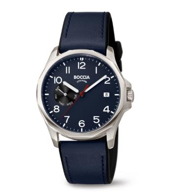 Boccia Herrenuhren Ziffernblatt: Blau Index  Metall Quartz 100 Meter Ref.-Nr.: 3767-03