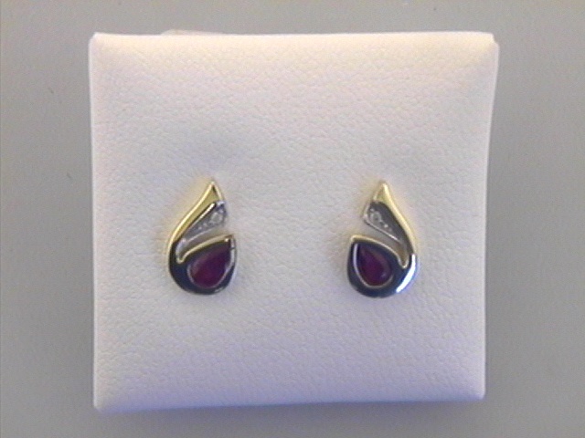 Max Fr&ouml;hlich Ohrschmuck Ref.-Nr.: 20-230 333/- Gold, rot Rubin Rot  Zirkonia  Wei&szlig;  Individual-Nr. 18250701