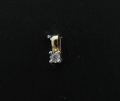 Wilhelm M&uuml;ller Halsschmuck Ref.-Nr.: 245195019 585/- Gold, gelb 1 Diamant Wesselton kleine Einschl&uuml;sse Brillantschliff 0,05ct. 