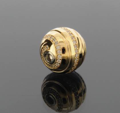 Wilhelm M&uuml;ller Schlie&szlig;en Ref.-Nr.: 380073019 925/- Silber, gelb 85 Zirkonia  Wei&szlig; 