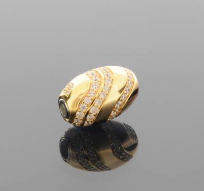 Schlie&szlig;en Ref.-Nr.: 380089019 925/GP/- Silber, gelb 68 Zirkonia  Wei&szlig; 