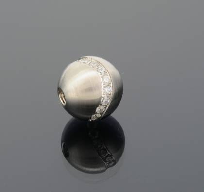Schlie&szlig;en Ref.-Nr.: 380857019  Vergoldet/- Edelstahl, gold 19 Zirkonia  Wei&szlig; 