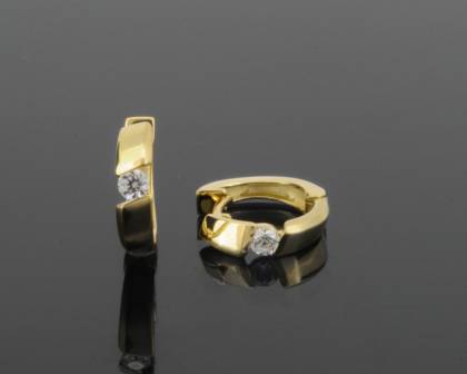 Ohrschmuck Ref.-Nr.: 709221019 333/- Gold, gelb 2 Zirkonia  Wei&szlig; 