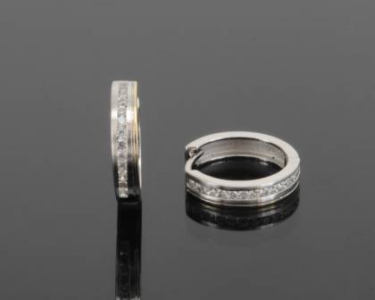 Ohrschmuck Ref.-Nr.: 709225019 333/- Gold, wei&szlig; Zirkonia  Wei&szlig; 