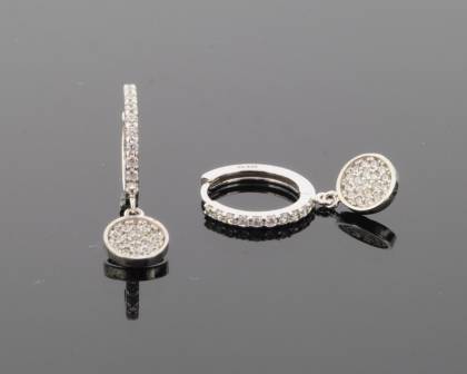 Ohrschmuck Ref.-Nr.: 709279019 333/- Gold, wei&szlig; 58 Zirkonia  Wei&szlig; 