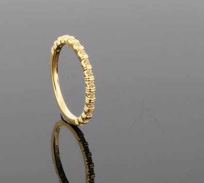 Ringe Ref.-Nr.: 746382058 925/GP/- Silber, gold 15 Zirkonia  Wei&szlig;  Ringgr&ouml;&szlig;e 58