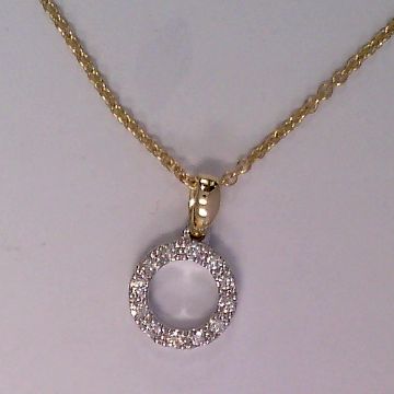 Engelkemper Halsschmuck Ref.-Nr.: 6-206784-001 585/- Gold, gelb Diamant Wesselton kleine Einschl&uuml;sse Brillantschliff 0,08ct. 