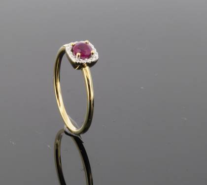 Ringe Ref.-Nr.: 667078053 585/- Gold, gelb 1 Rubin Rot Fantasieschliff  Ringgr&ouml;&szlig;e 53 Individual-Nr. Z769