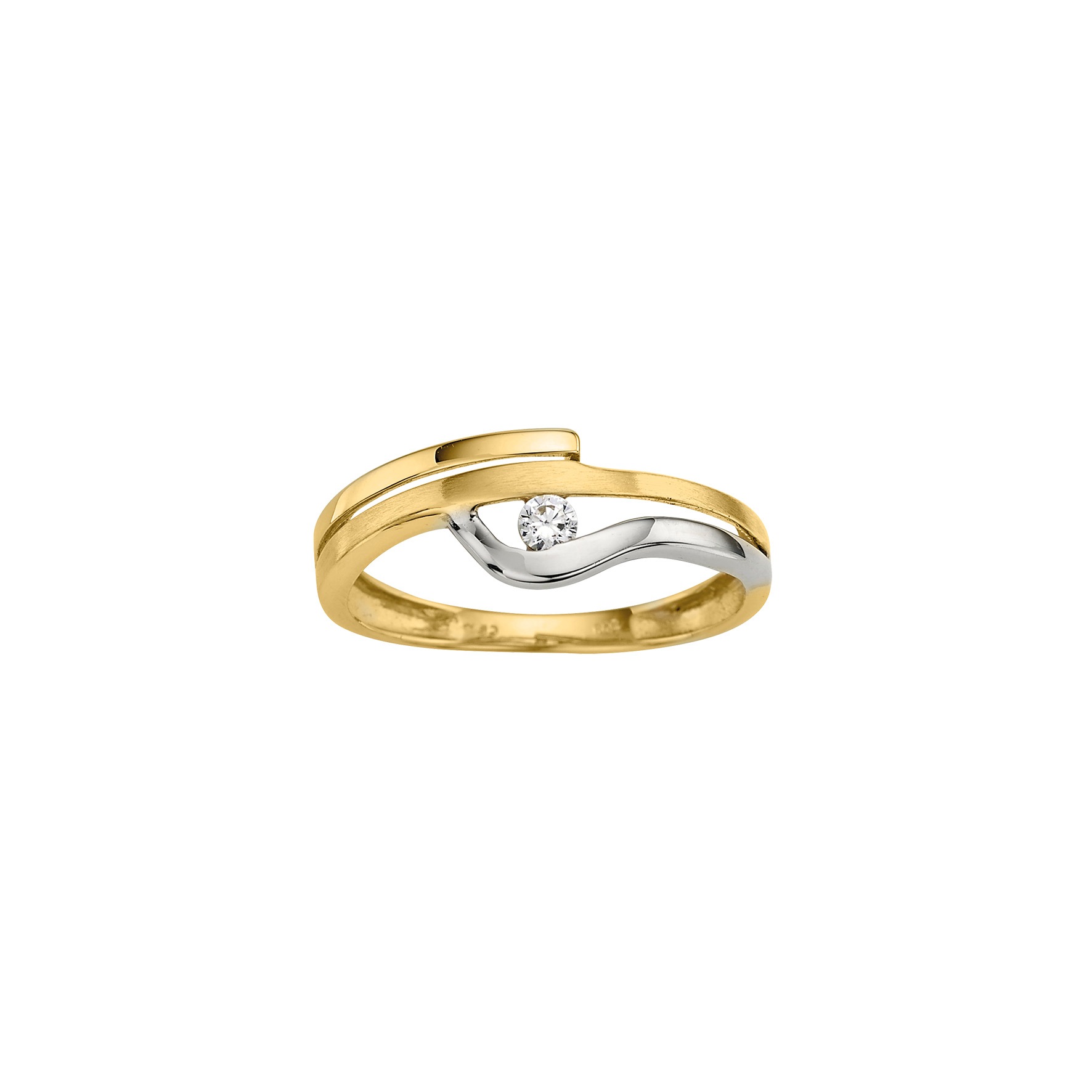 Engelkemper Ringe Ref.-Nr.: 6-204552-001 333/- Gold, gelb 1 Zirkonia  Wei&szlig;  Ringgr&ouml;&szlig;e 54