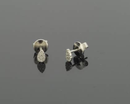 Ohrschmuck Ref.-Nr.: 297654019 585/- Gold, wei&szlig; 18 Diamant Wesselton kleine Einschl&uuml;sse Brillantschliff 0,08ct.  Individual-Nr. Z778