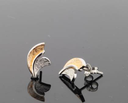 Wilhelm M&uuml;ller Ohrschmuck Ref.-Nr.: 742815019 925/- Silber, Bi~Col Individual-Nr. Z796