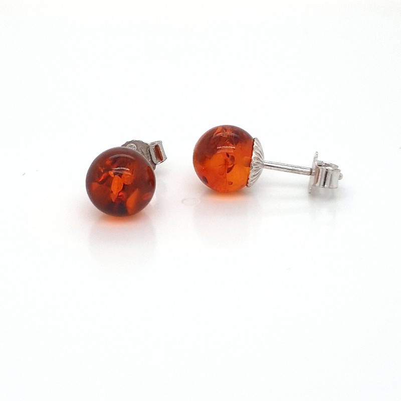 Herrling Bernsteinschmuck Ohrschmuck Ref.-Nr.: B-31448 925/- Silber, Silber 2 Bernstein braun Tropfen 