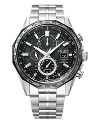 Citizen Herrenuhren Ziffernblatt: Grau/ Anthrazit Index  Titan Gliederband Funksolar 100 Meter Ref.-Nr.: AT8218-81E Ind.-Nr: H800-R02952