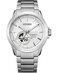 Citizen Herrenuhren Ziffernblatt: Weiss Index  Gliederband Automatik 100 Meter Ref.-Nr.: NH9120-88A Ind.-Nr: 8229-R013530